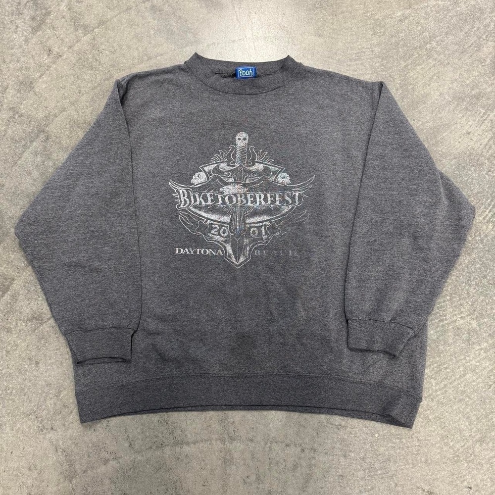 Vintage Women's Biketoberfest Crewneck Sweatshirt Large Boxy Oversized Fit